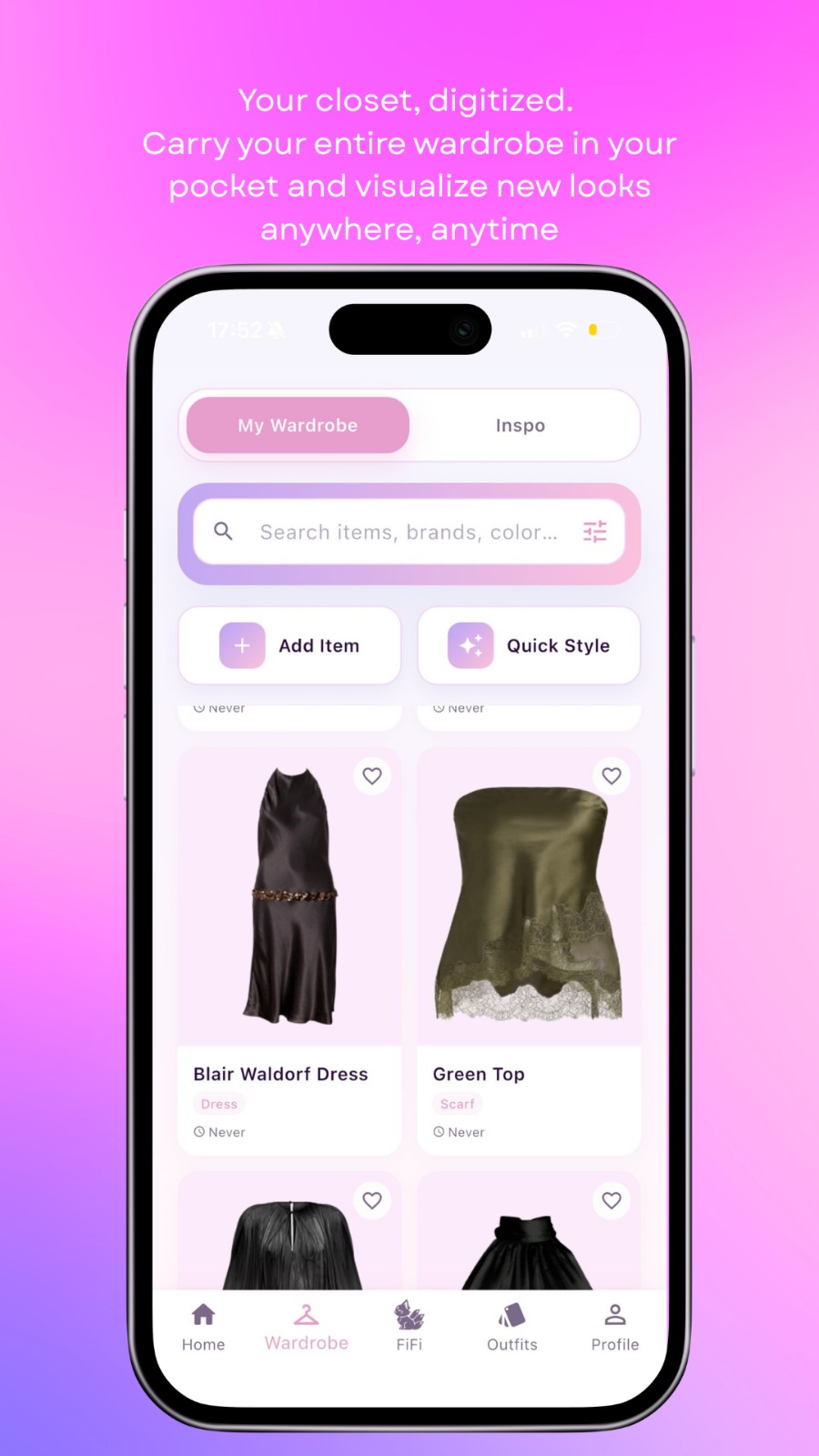 Your closet, digitized — carry your wardrobe in your pocket